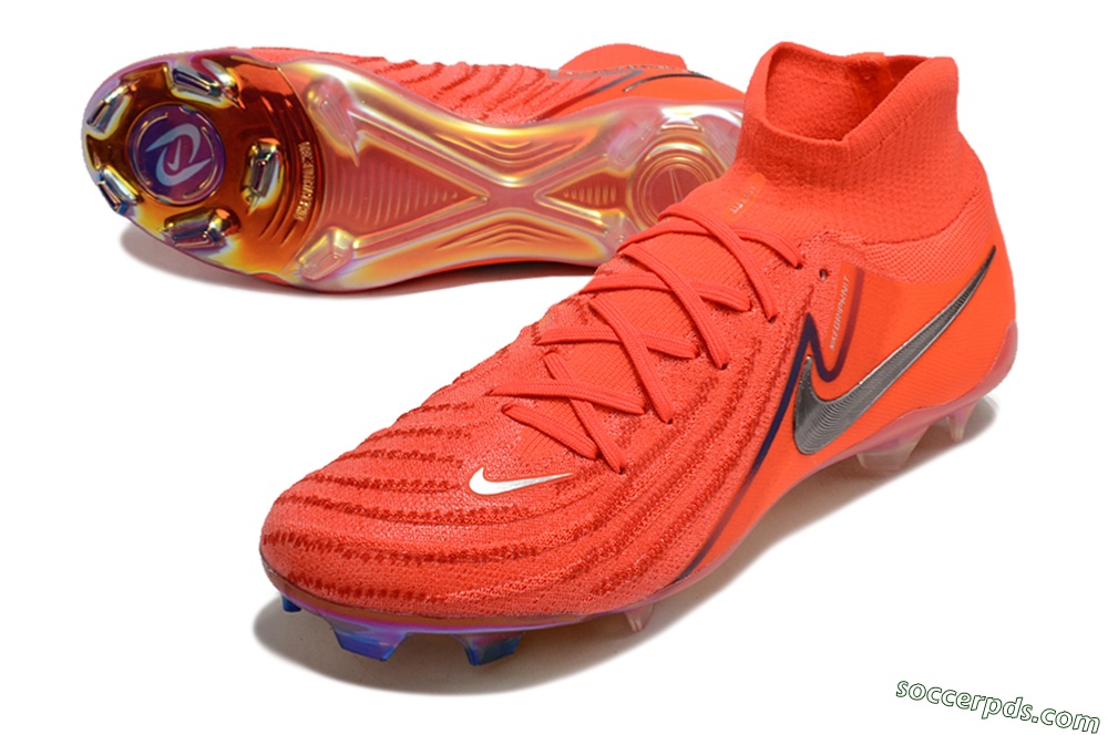 Nike Phantom Luna Elite FG High-Tops Football Boots - Red/Black/Gold 3