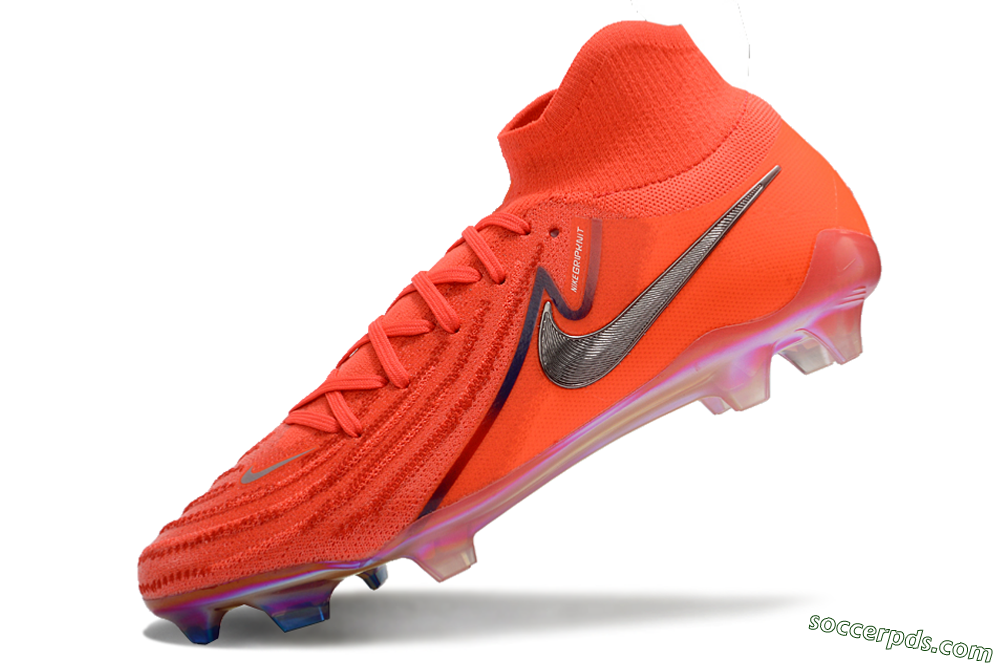 Nike Phantom Luna Elite FG High-Tops Football Boots - Red/Black/Gold 5