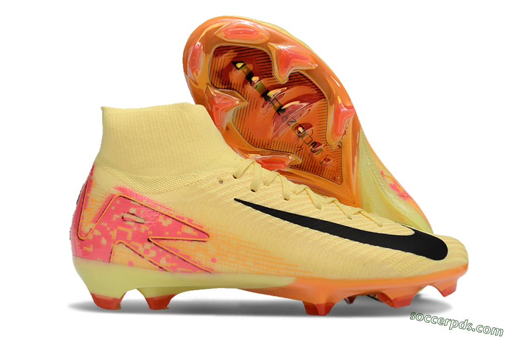 Nike Air Zoom Mercurial Superfly 10 Elite FG High-Tops Football Boots - Yellow/Black/Pink/Gold 1