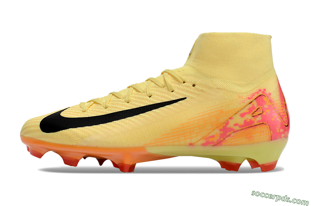 Nike Air Zoom Mercurial Superfly 10 Elite FG High-Tops Football Boots - Yellow/Black/Pink/Gold 2
