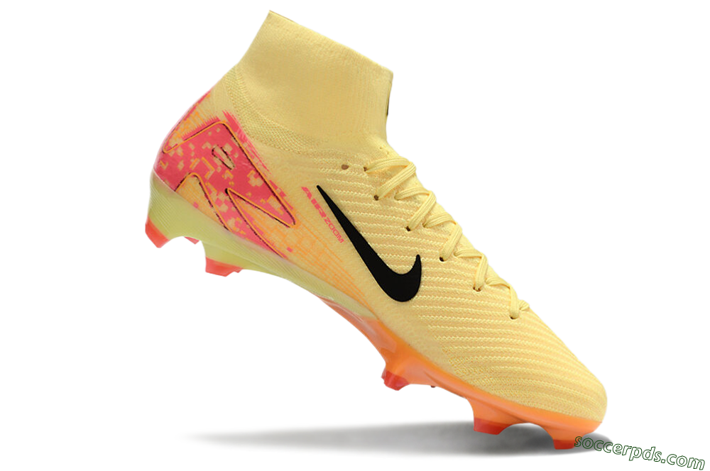 Nike Air Zoom Mercurial Superfly 10 Elite FG High-Tops Football Boots - Yellow/Black/Pink/Gold 4