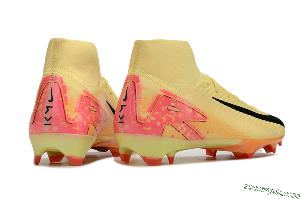 Nike Air Zoom Mercurial Superfly 10 Elite FG High-Tops Football Boots - Yellow/Black/Pink/Gold 6