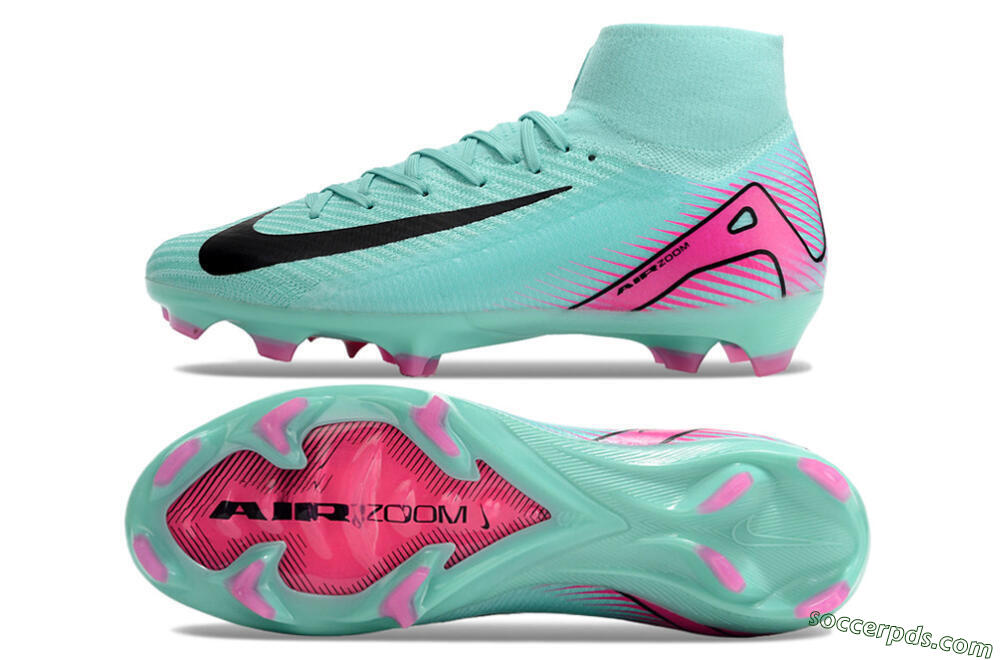 Nike Air Zoom Mercurial Superfly 10 Elite FG High-Tops Football Boots - Jade/Black/Pink 0