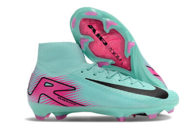 Nike Air Zoom Mercurial Superfly 10 Elite FG High-Tops Football Boots - Jade/Black/Pink