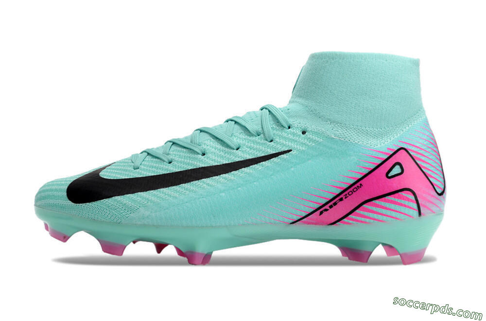 Nike Air Zoom Mercurial Superfly 10 Elite FG High-Tops Football Boots - Jade/Black/Pink 2