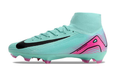 Nike Air Zoom Mercurial Superfly 10 Elite FG High-Tops Football Boots - Jade/Black/Pink