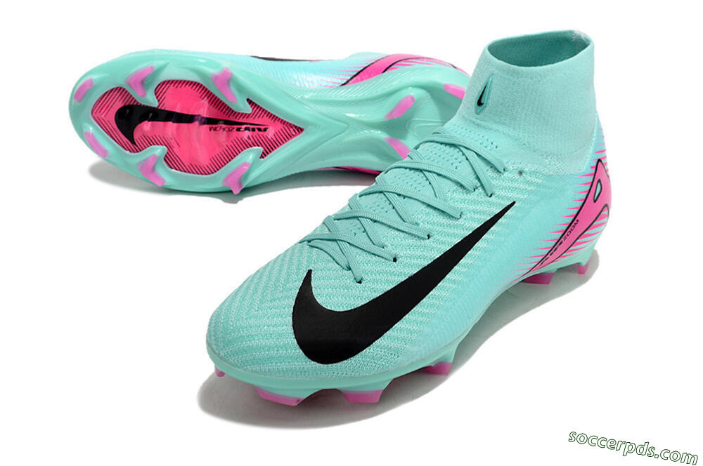 Nike Air Zoom Mercurial Superfly 10 Elite FG High-Tops Football Boots - Jade/Black/Pink 3