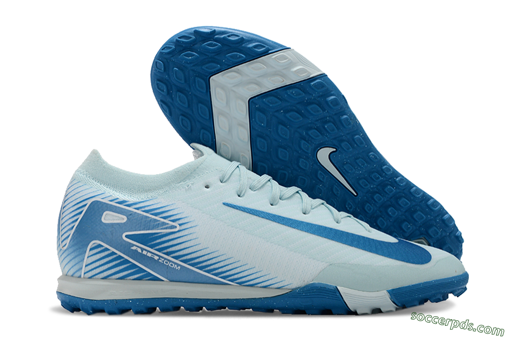 Nike Air Zoom Mercurial Vapor 16 Elite TF Low-Tops Football Shoes - Jade/Beige/Blue 1