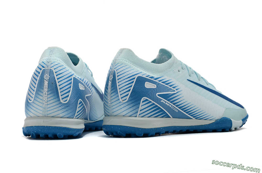 Nike Air Zoom Mercurial Vapor 16 Elite TF Low-Tops Football Shoes - Jade/Beige/Blue 6