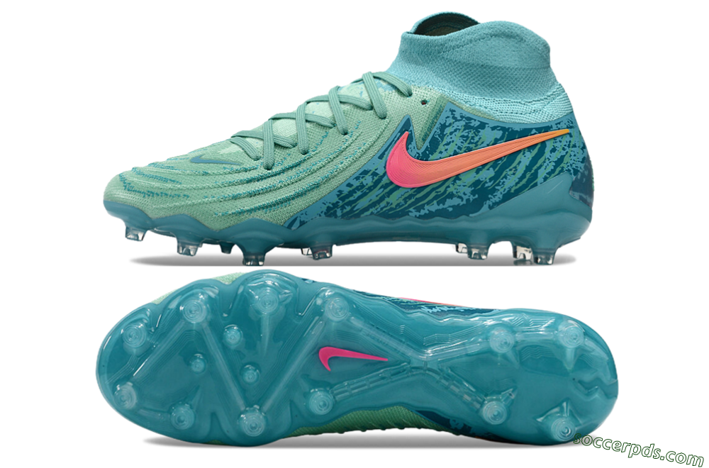 Nike Phantom Luna Elite AG High-Tops Football Boots - Jade/Pink/Orange 0