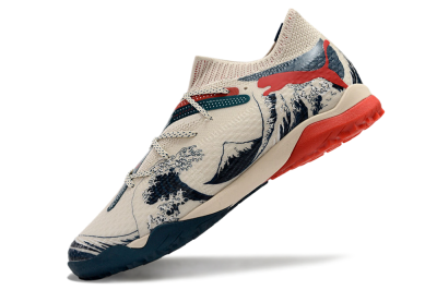 Puma Future Ultimate TF Low-Tops Football Shoes - Beige/Blue/Red