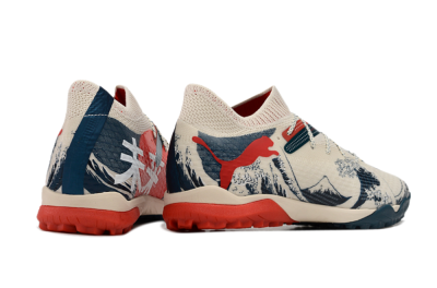 Puma Future Ultimate TF Low-Tops Football Shoes - Beige/Blue/Red