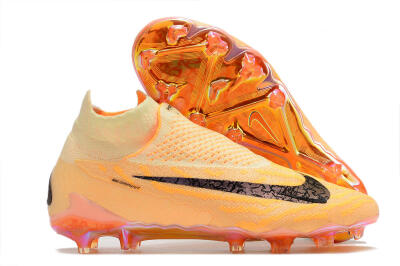Nike Phantom GX Elite DF Link Blaze Pack FG High-Tops Football Boots - Citron Tint/Burgundy Crush