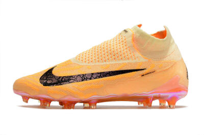 Nike Phantom GX Elite DF Link Blaze Pack FG High-Tops Football Boots - Citron Tint/Burgundy Crush