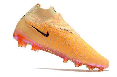 Nike Phantom GX Elite DF Link Blaze Pack FG High-Tops Football Boots - Citron Tint/Burgundy Crush