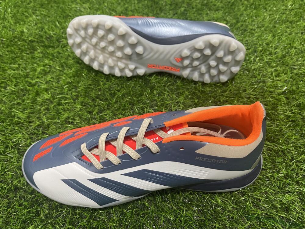 Adidas Predator 24 Elite TF Low-Tops Football Shoes - Silver/Blue/Red