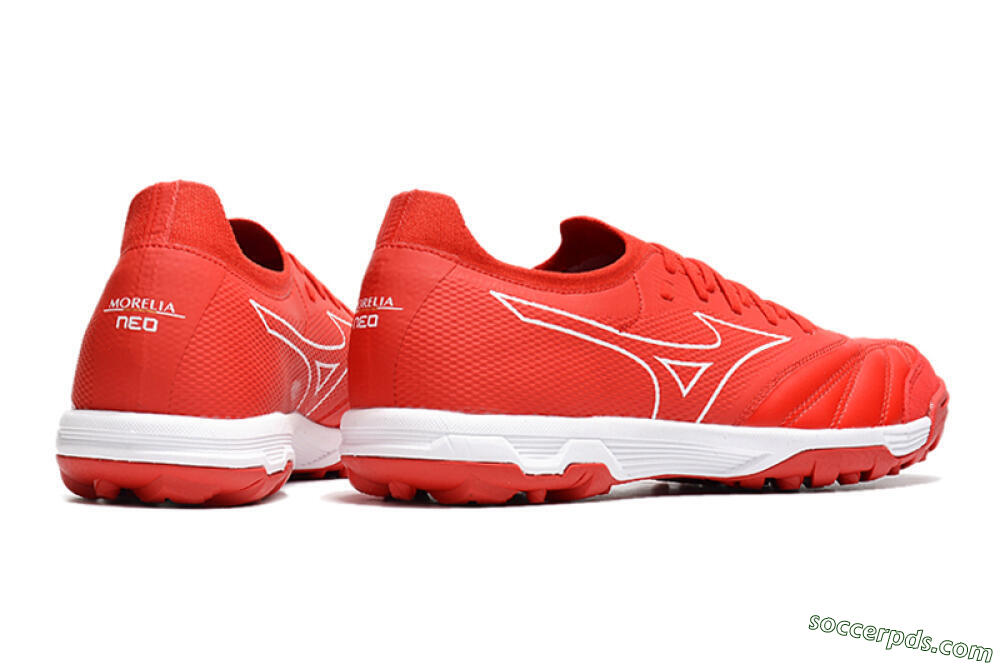 Mizuno Morelia Neo Sala β TF Low-Tops Football Shoes - Red/White 6