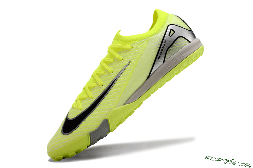 Nike Air Zoom Mercurial Vapor 16 Elite TF Low-Tops Football Shoes - Yellow/Black/Silver/Grey 4