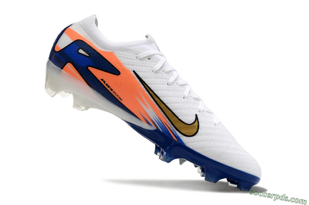 Nike Air Zoom Mercurial Vapor 16 Elite FG Low-Tops Football Boots - White/Yellow/Orange/Blue 4