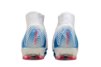 Nike Air Zoom Mercurial Superfly 10 Elite AG High-Tops Football Boots - White/Pink/Blue