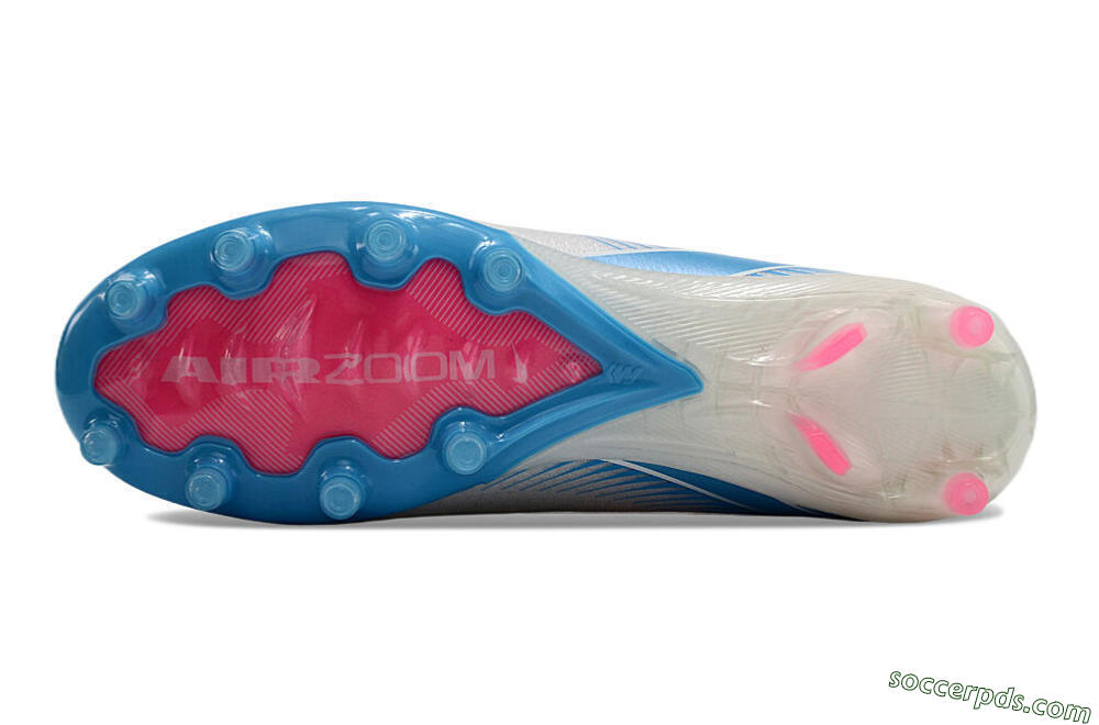 Nike Air Zoom Mercurial Superfly 10 Elite AG High-Tops Football Boots - White/Pink/Blue 6