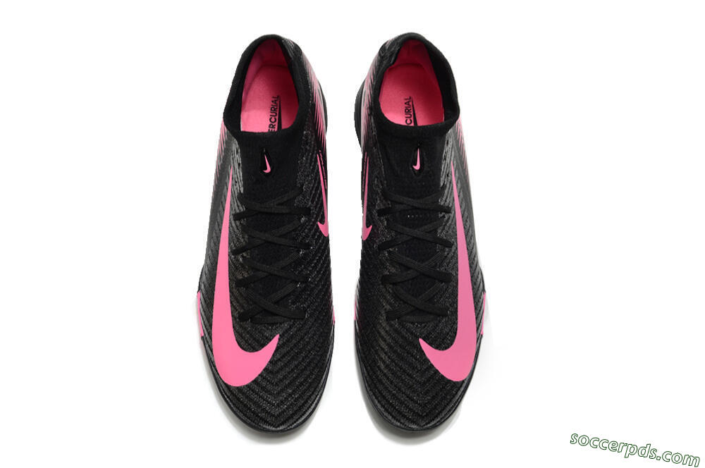 Nike Air Zoom Mercurial Superfly 10 Elite TF High-Tops Football Shoes - Black/Pink 4