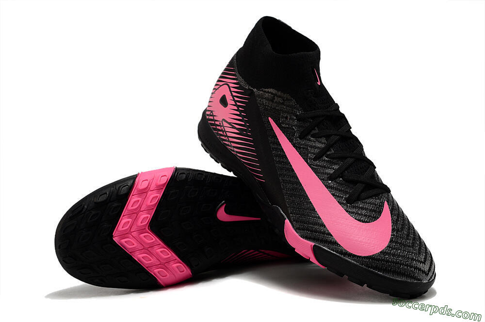 Nike Air Zoom Mercurial Superfly 10 Elite TF High-Tops Football Shoes - Black/Pink 3