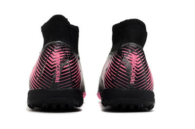 Nike Air Zoom Mercurial Superfly 10 Elite TF High-Tops Football Shoes - Black/Pink
