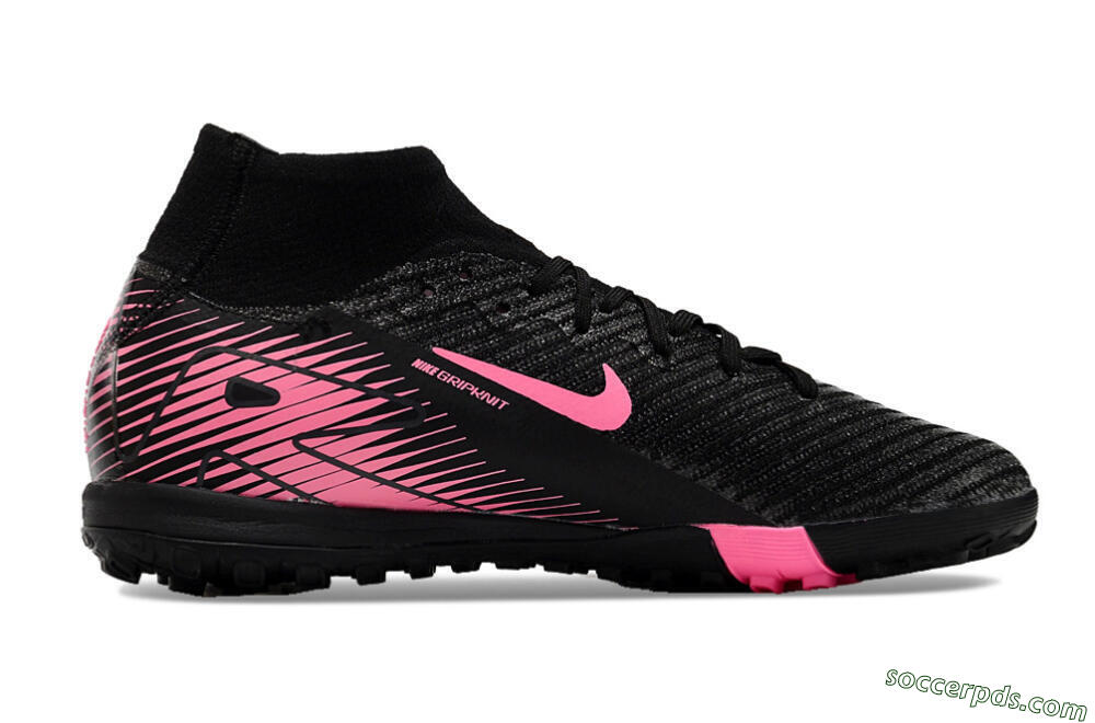 Nike Air Zoom Mercurial Superfly 10 Elite TF High-Tops Football Shoes - Black/Pink 7