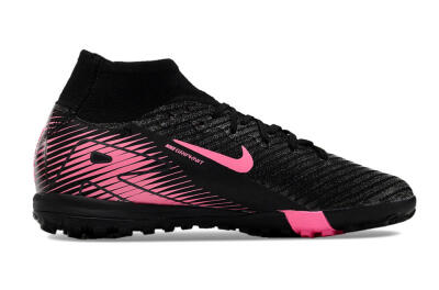 Nike Air Zoom Mercurial Superfly 10 Elite TF High-Tops Football Shoes - Black/Pink