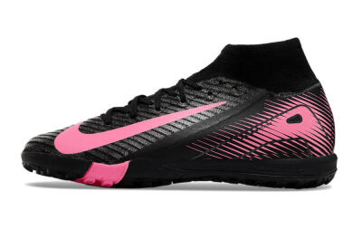 Nike Air Zoom Mercurial Superfly 10 Elite TF High-Tops Football Shoes - Black/Pink