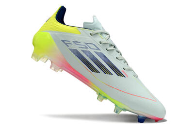 Adidas F50 Elite FG Low-Tops Football Boots - Blue/Pink/Yellow