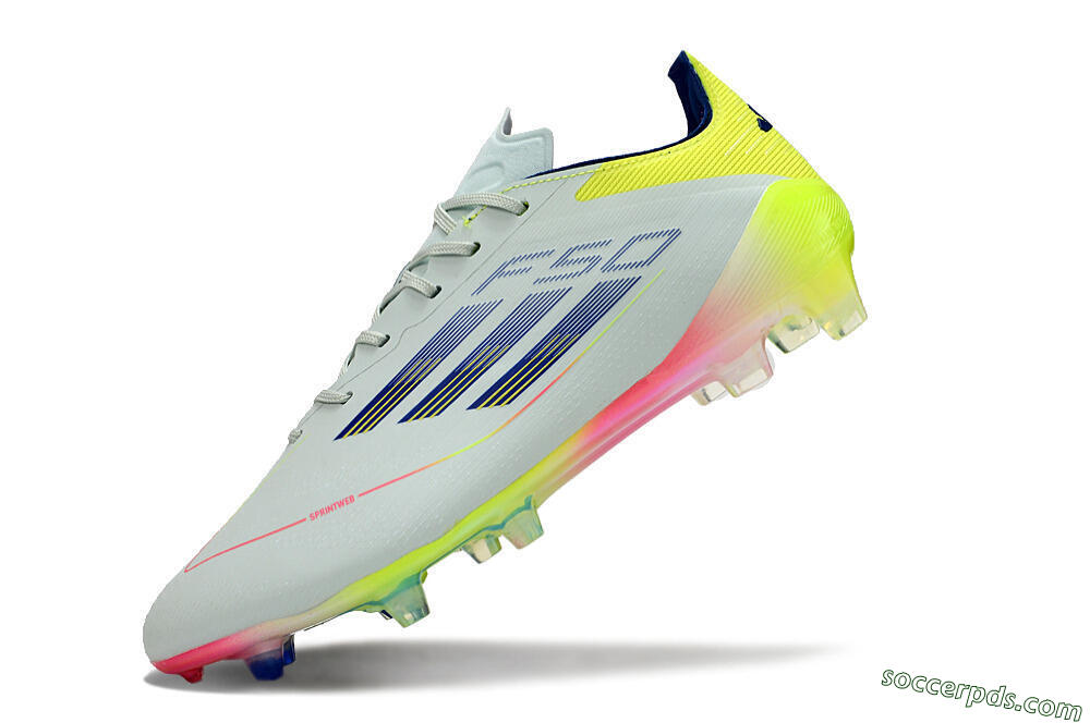 Adidas F50 Elite FG Low-Tops Football Boots - Blue/Pink/Yellow 5