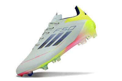 Adidas F50 Elite FG Low-Tops Football Boots - Blue/Pink/Yellow
