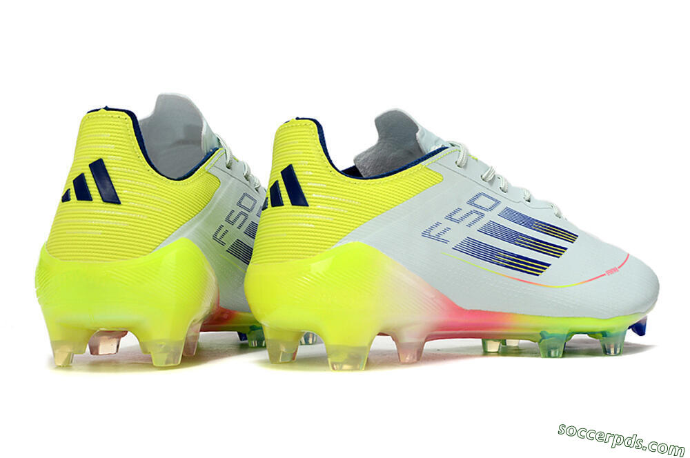 Adidas F50 Elite FG Low-Tops Football Boots - Blue/Pink/Yellow 6