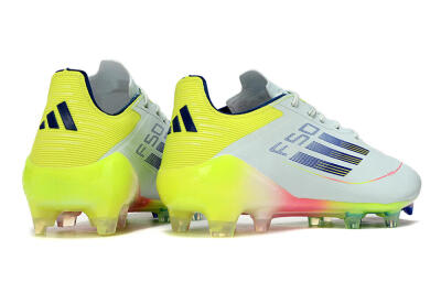 Adidas F50 Elite FG Low-Tops Football Boots - Blue/Pink/Yellow