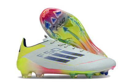 Adidas F50 Elite FG Low-Tops Football Boots - Blue/Pink/Yellow
