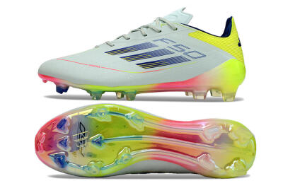 Adidas F50 Elite FG Low-Tops Football Boots - Blue/Pink/Yellow