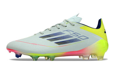 Adidas F50 Elite FG Low-Tops Football Boots - Blue/Pink/Yellow