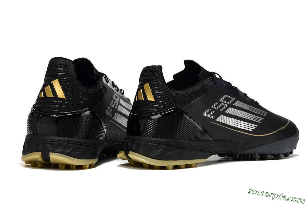 Adidas F50 Elite TF Low-Tops Football Shoes - Black/Yellow/White 6