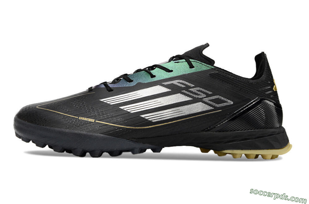 Adidas F50 Elite TF Low-Tops Football Shoes - Black/Yellow/White 2