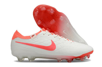 Nike Tiempo Legend 10 Elite FG Low-Tops Football Boots - White/Red