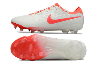 Nike Tiempo Legend 10 Elite FG Low-Tops Football Boots - White/Red
