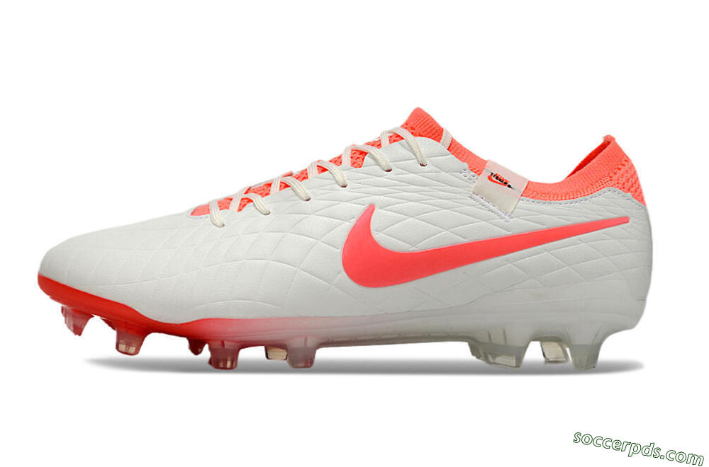 Nike Tiempo Legend 10 Elite FG Low-Tops Football Boots - White/Red 2