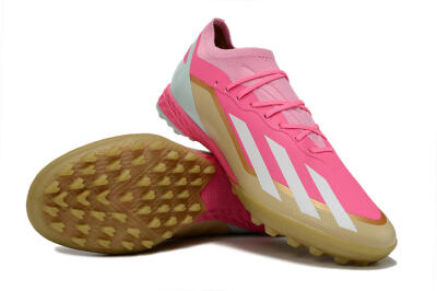 Adidas X 23 Crazyfast.1 TF Low-Tops Football Shoes - Pink/White/Gold