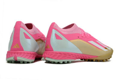 Adidas X 23 Crazyfast.1 TF Low-Tops Football Shoes - Pink/White/Gold