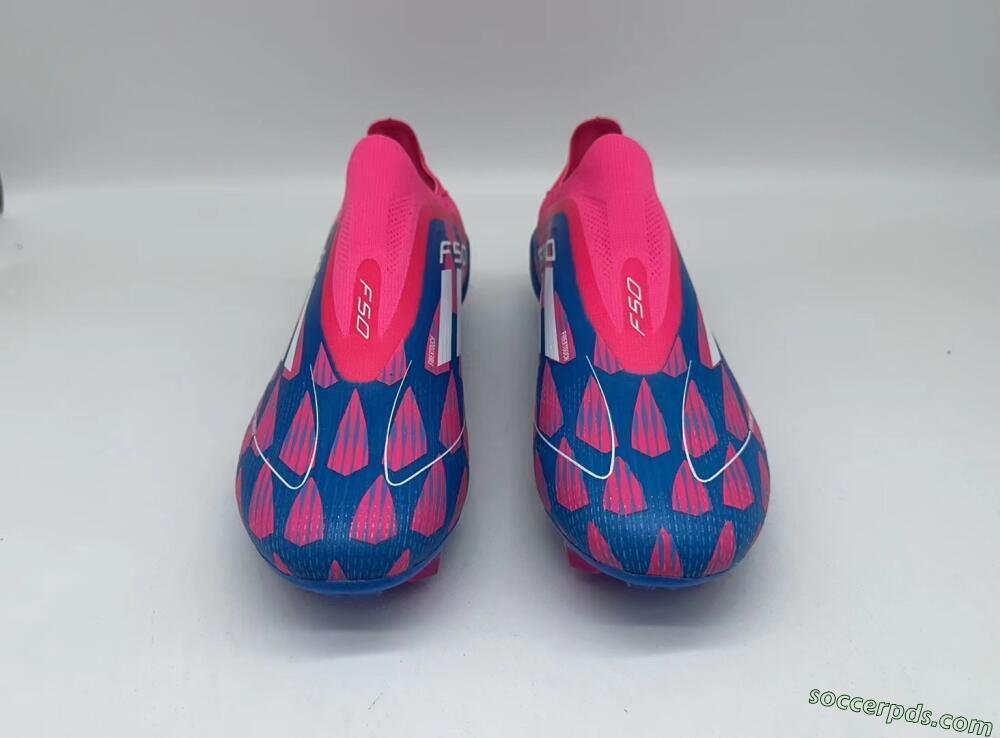 Adidas F50 Elite Laceless FG Low-Tops Football Boots - Blue/Pink/White