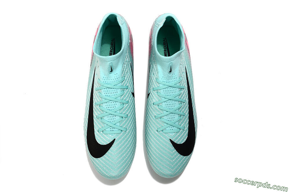 Nike Air Zoom Mercurial Superfly 10 Elite AG High-Tops Football Boots - Green/Pink/Black 5