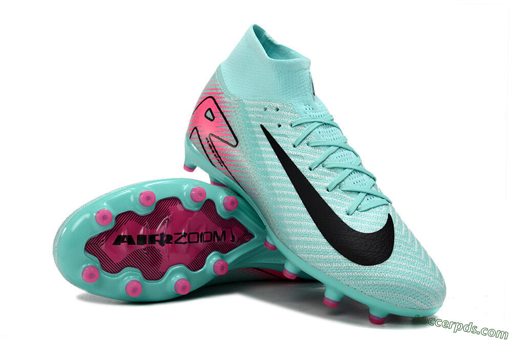 Nike Air Zoom Mercurial Superfly 10 Elite AG High-Tops Football Boots - Green/Pink/Black 3