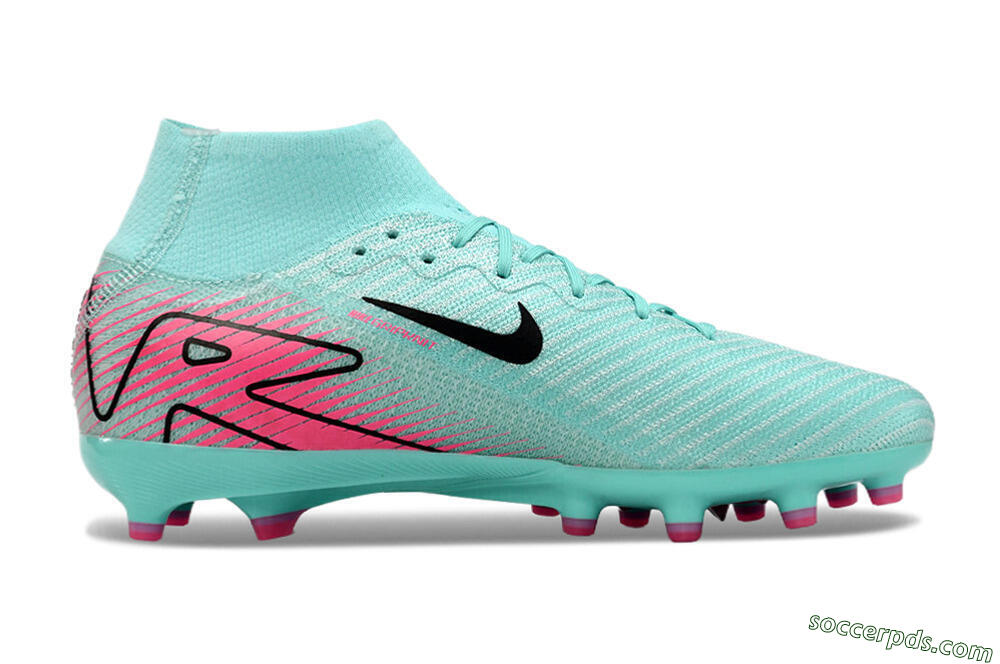 Nike Air Zoom Mercurial Superfly 10 Elite AG High-Tops Football Boots - Green/Pink/Black 4